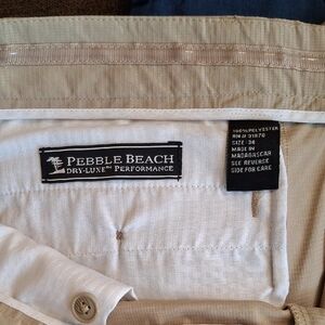 Pebble Beach Men's Khaki Dry-Luxe Chinos